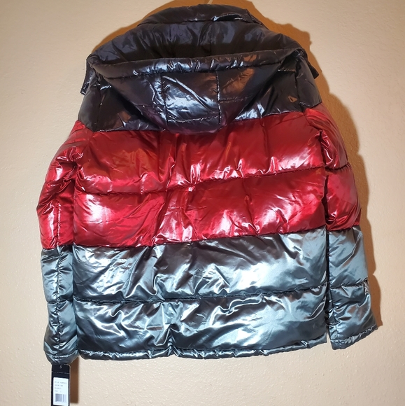 guess shiny puffer jacket